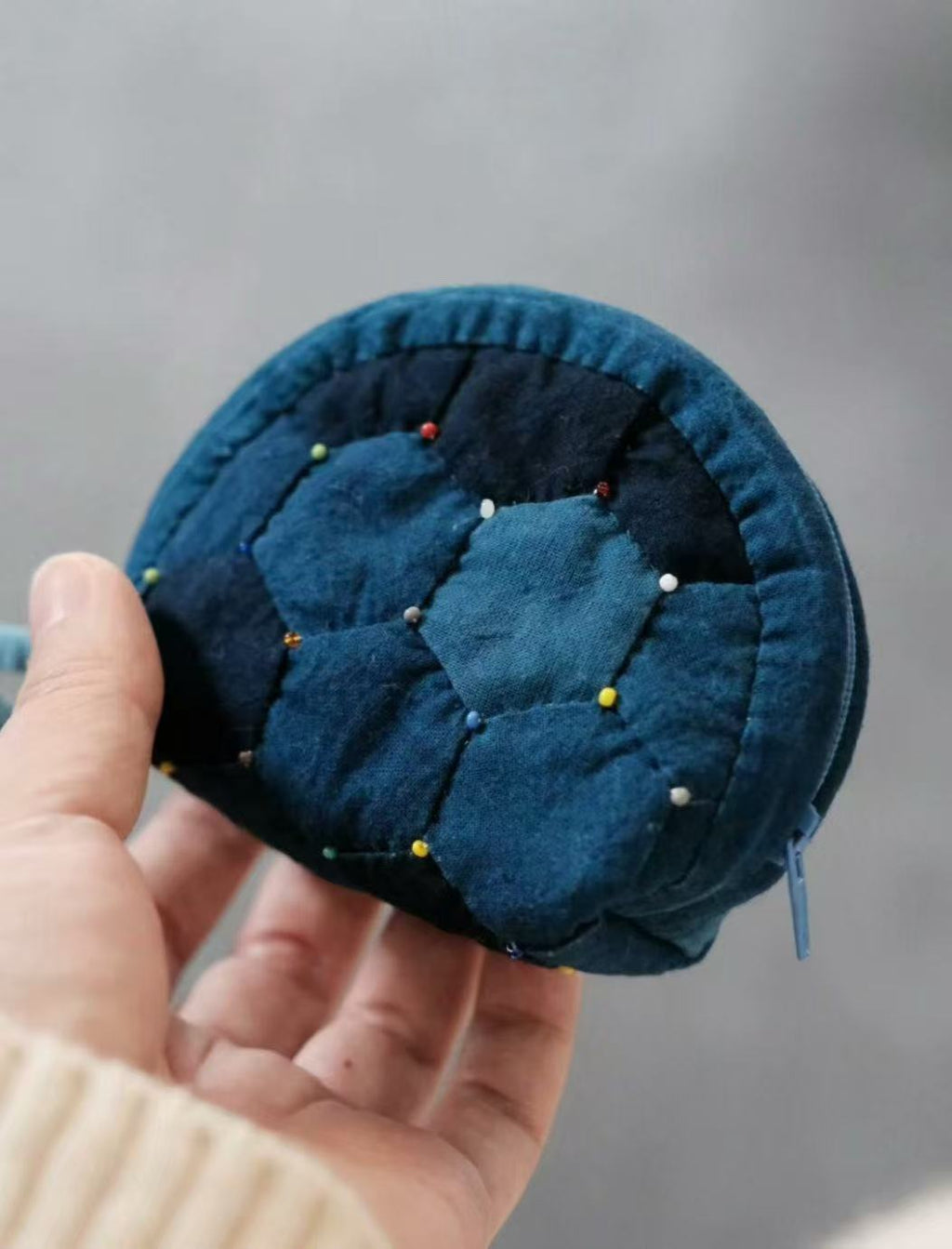 Qi Mei | Hand-Quilted Patchwork Pouch