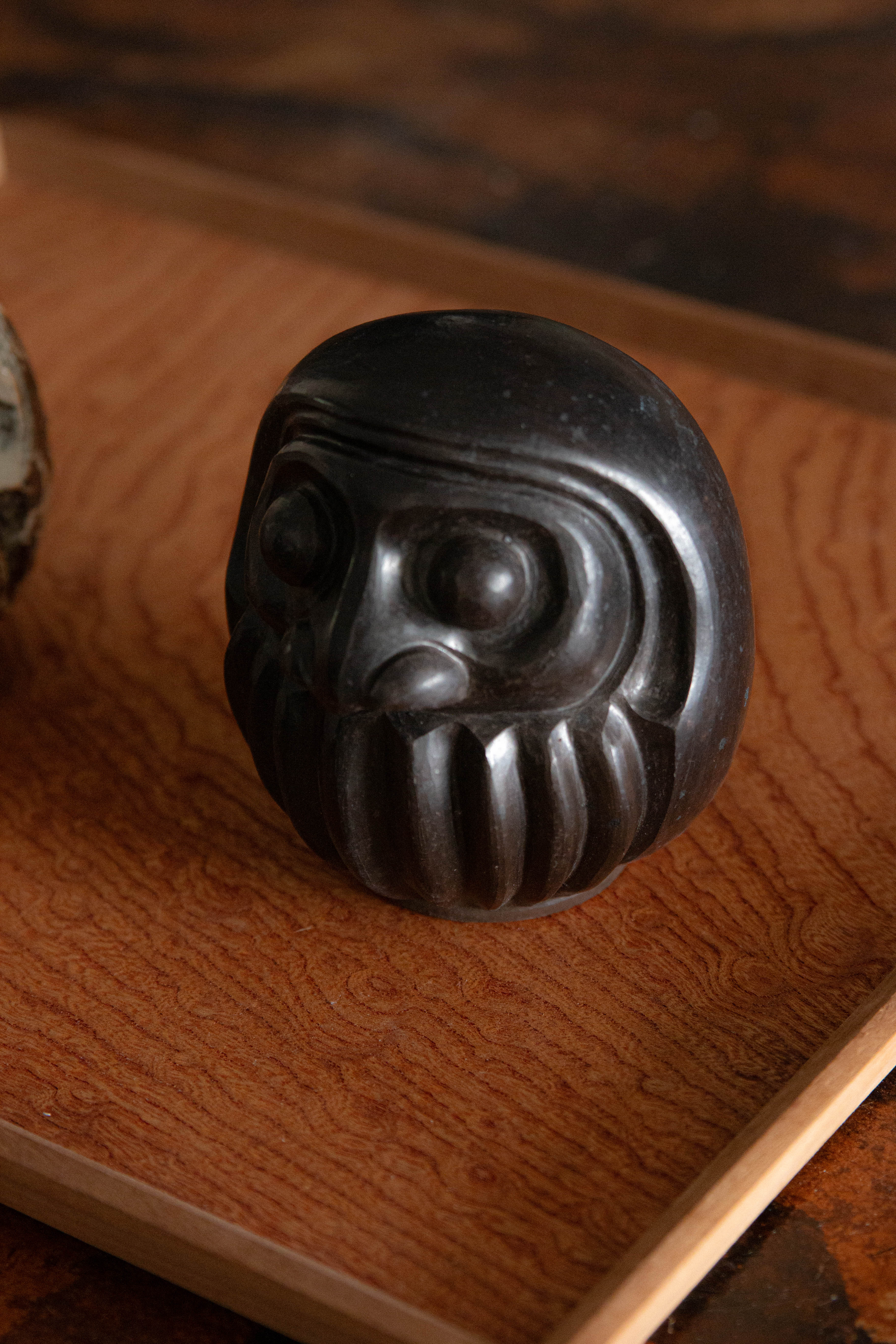 Anayama Daisuke | Black Pottery Ko-Daruma 黒陶ノ達磨