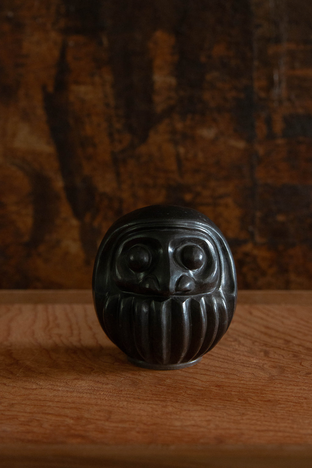 Anayama Daisuke | Black Pottery Ko-Daruma 黒陶ノ達磨