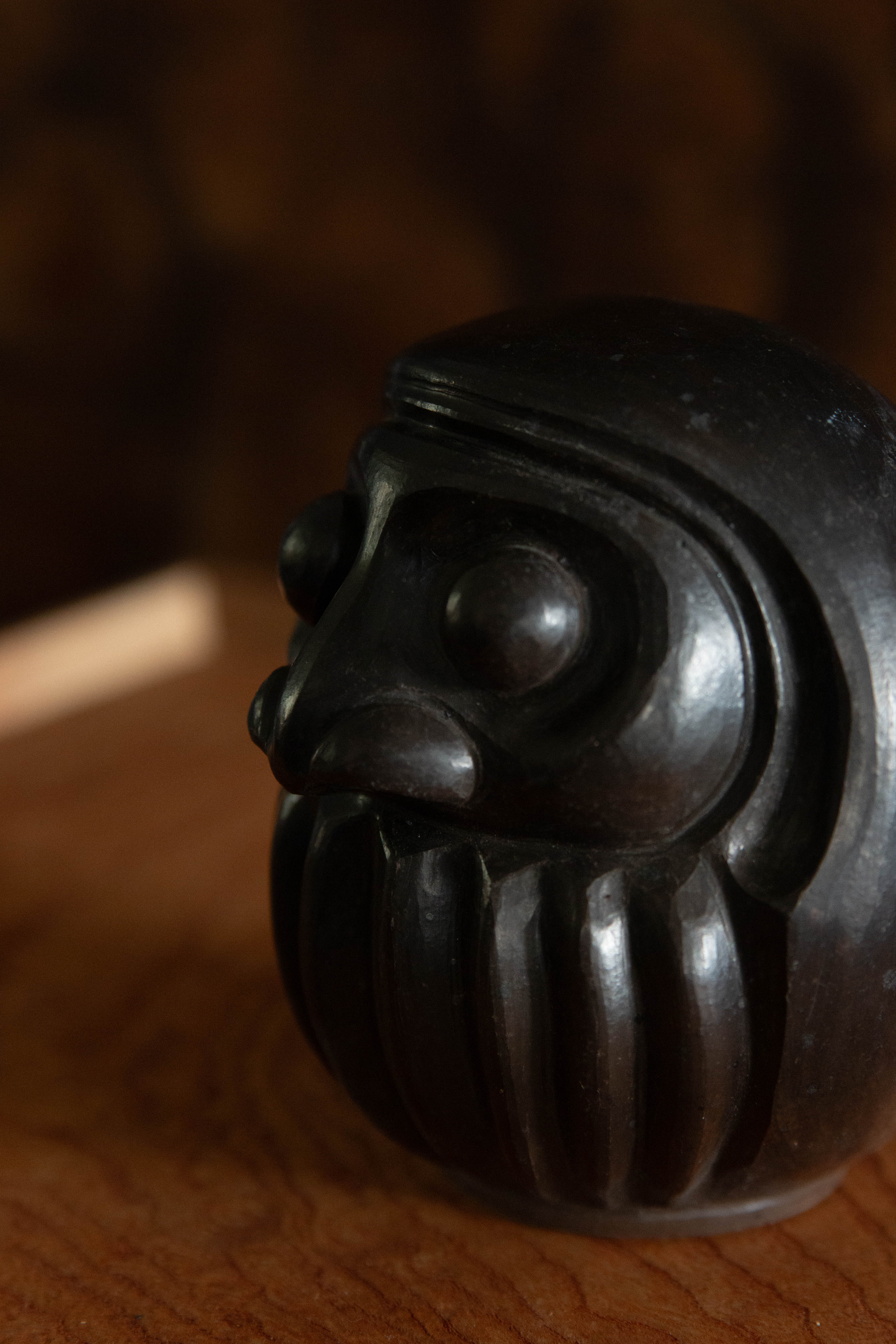 Anayama Daisuke | Black Pottery Ko-Daruma 黒陶ノ達磨