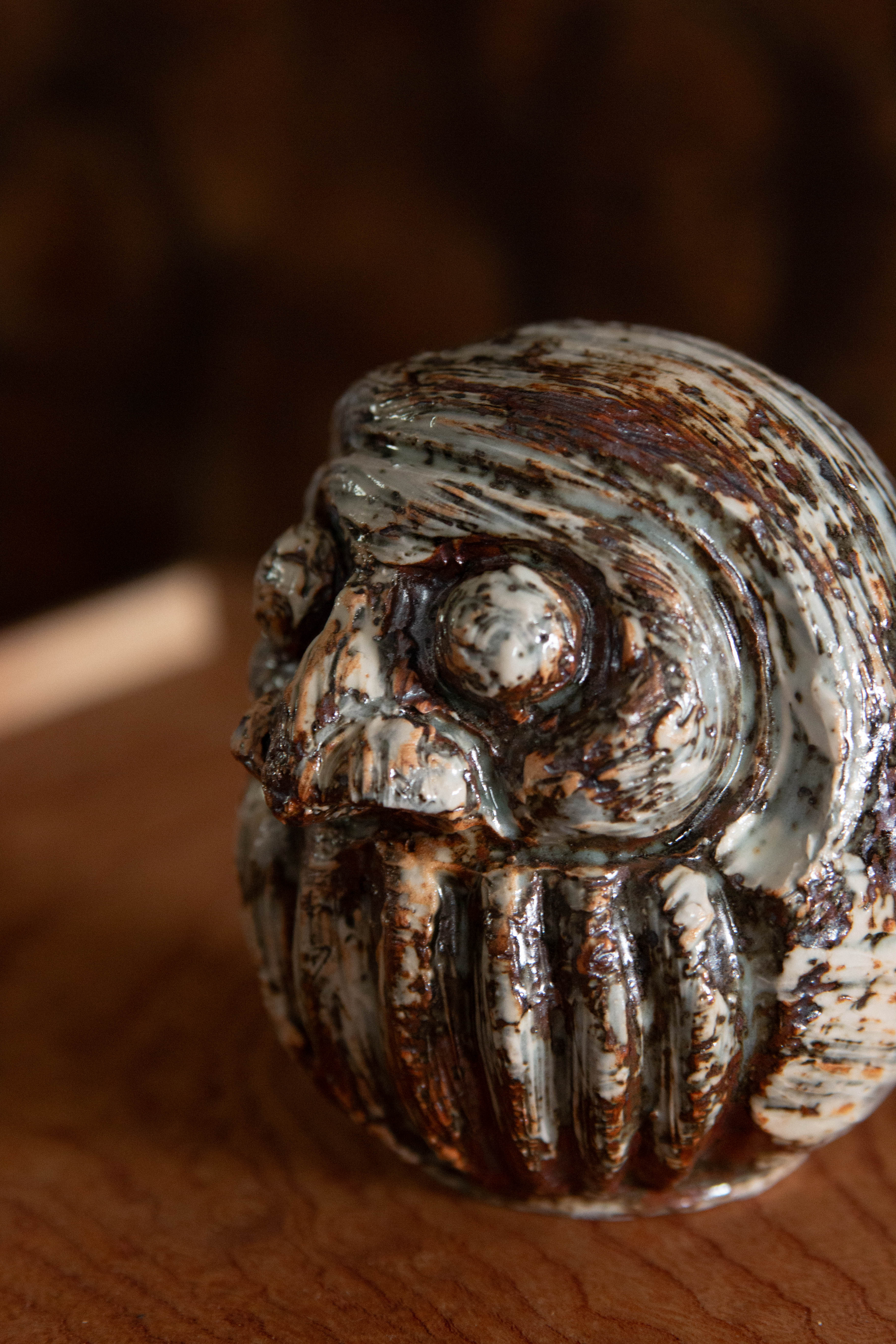 Anayama Daisuke | Brush Stroke Ko-Daruma  刷毛目ノ達磨