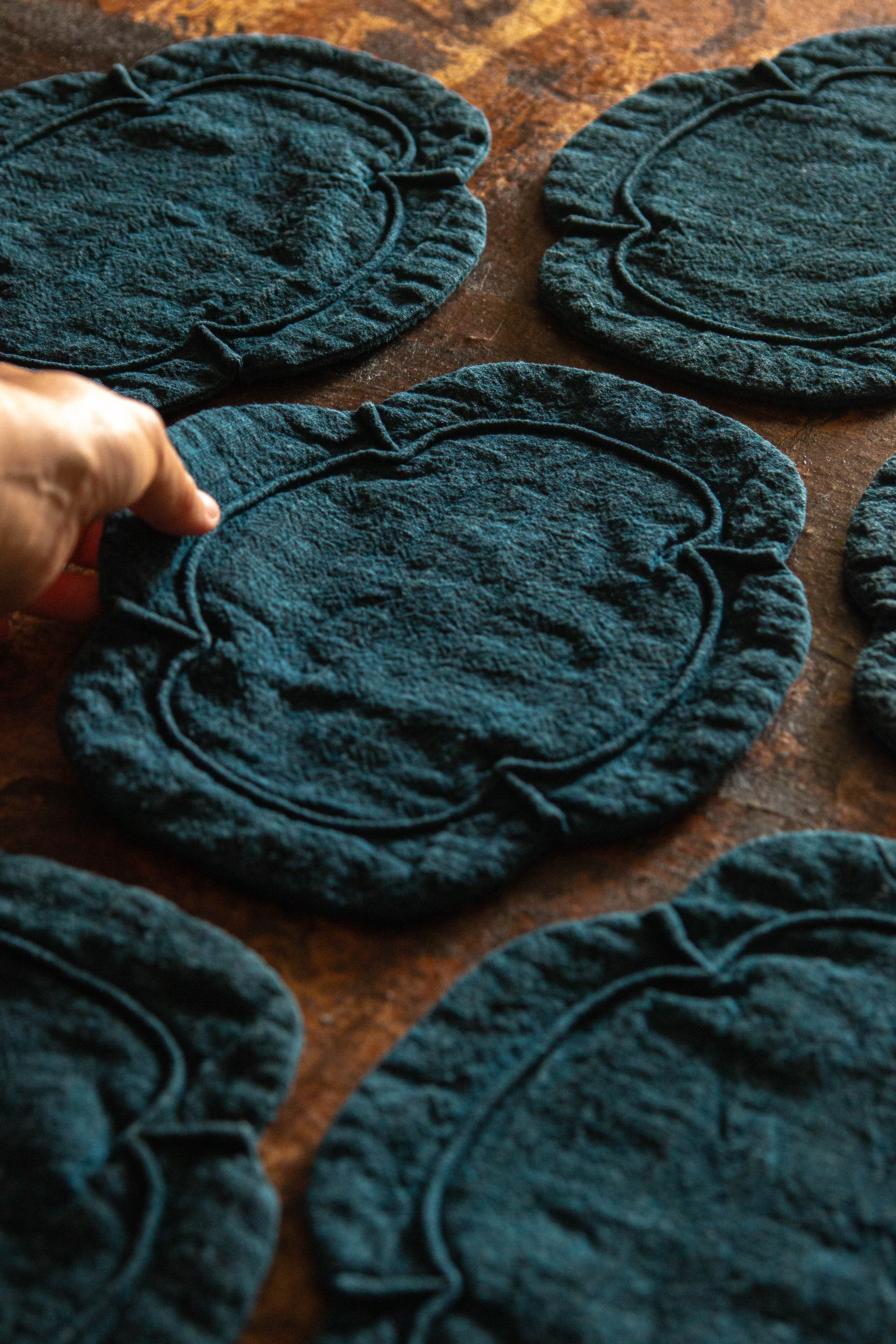 Wen Zi | Cloud Natural Indigo Dyed Placemats – mugen objects