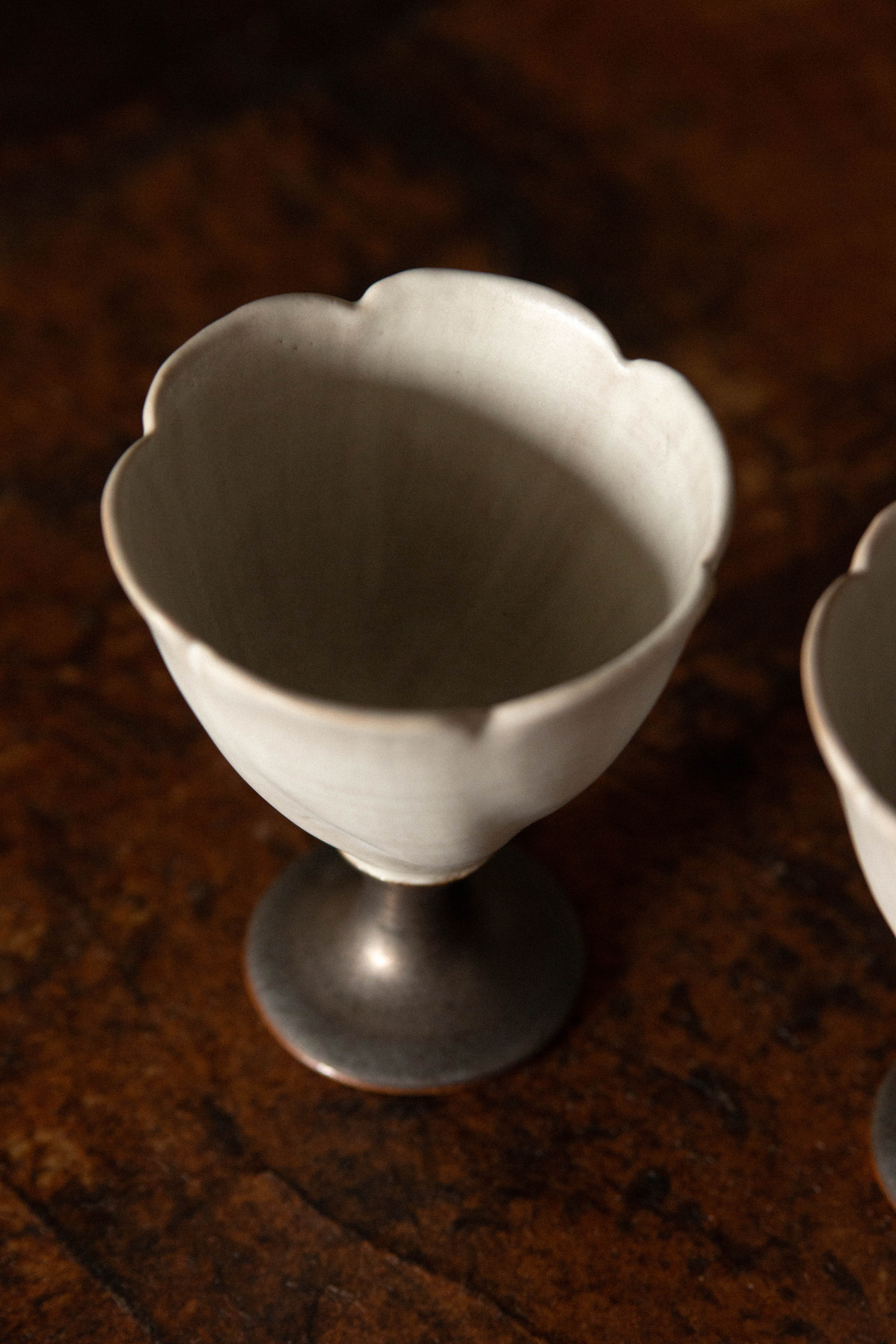 Two Potters | White Tulip Goblets