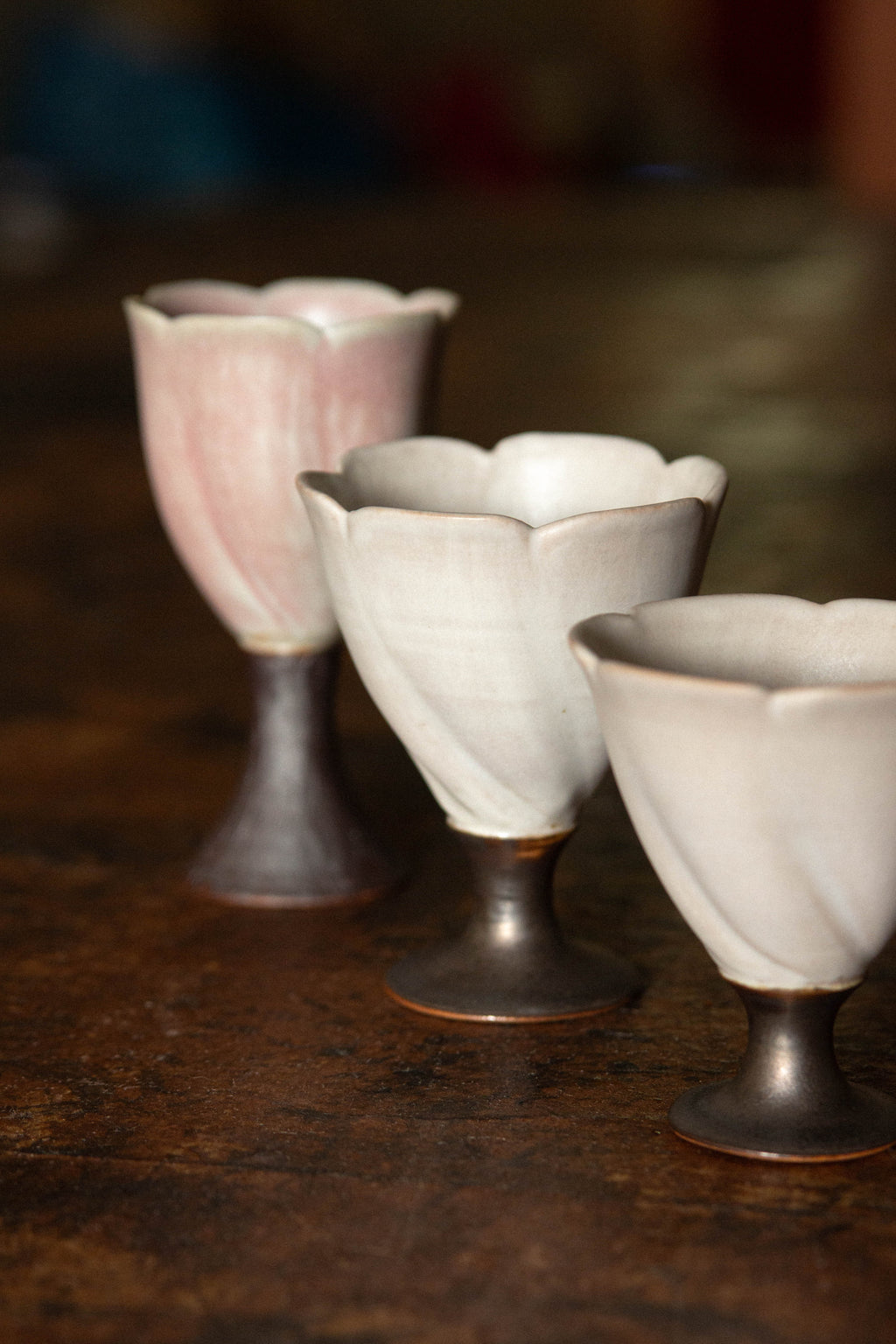 Two Potters | White Tulip Goblets