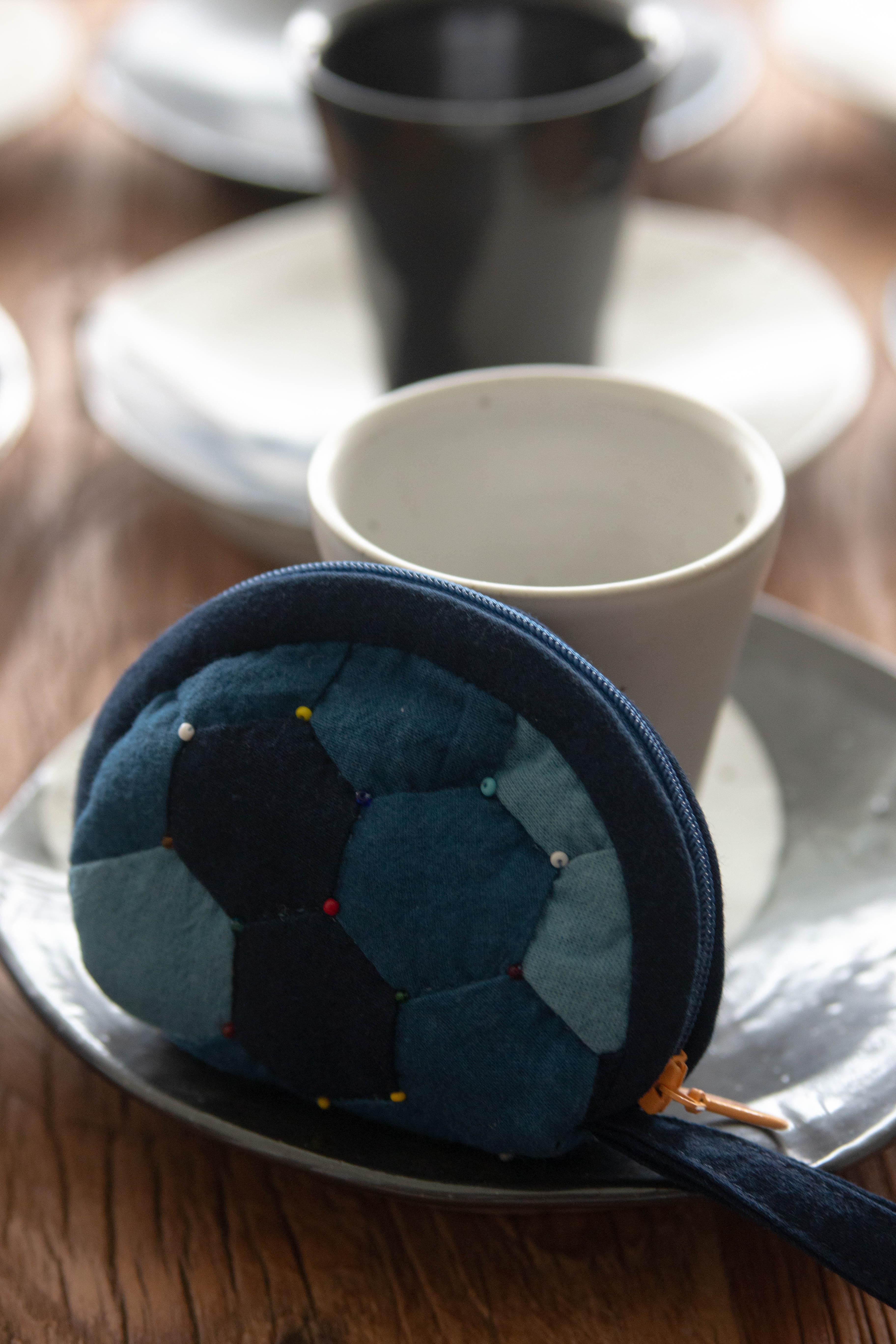 Qi Mei | Hand-Quilted Patchwork Pouch