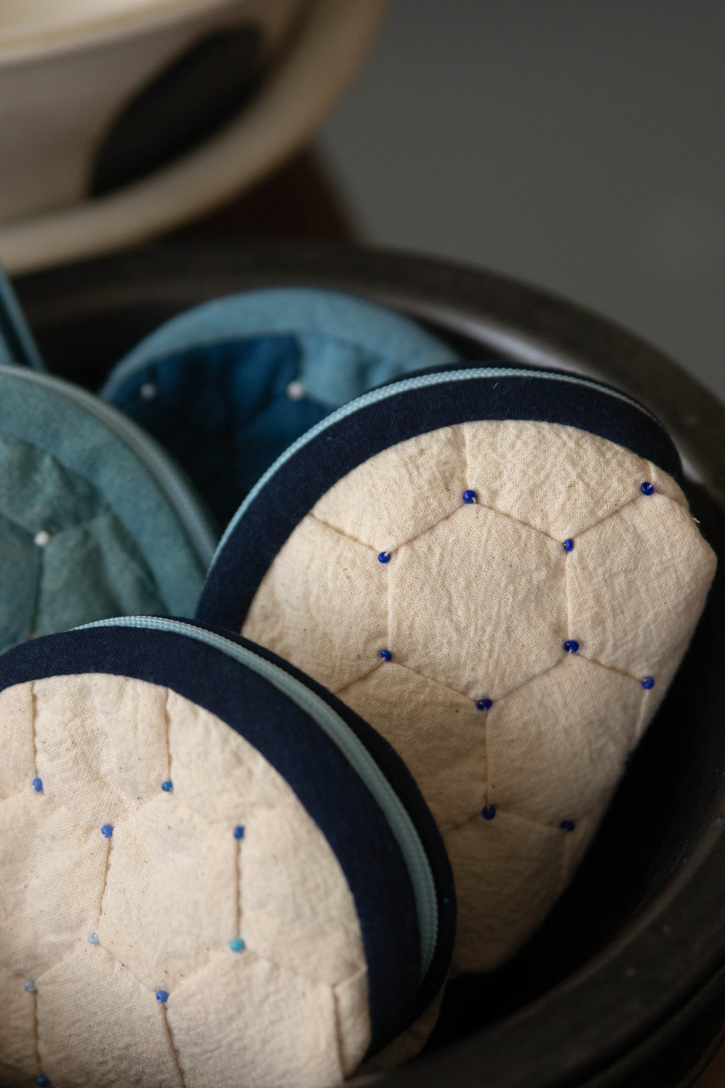 Qi Mei | Hand-Quilted Patchwork Pouch
