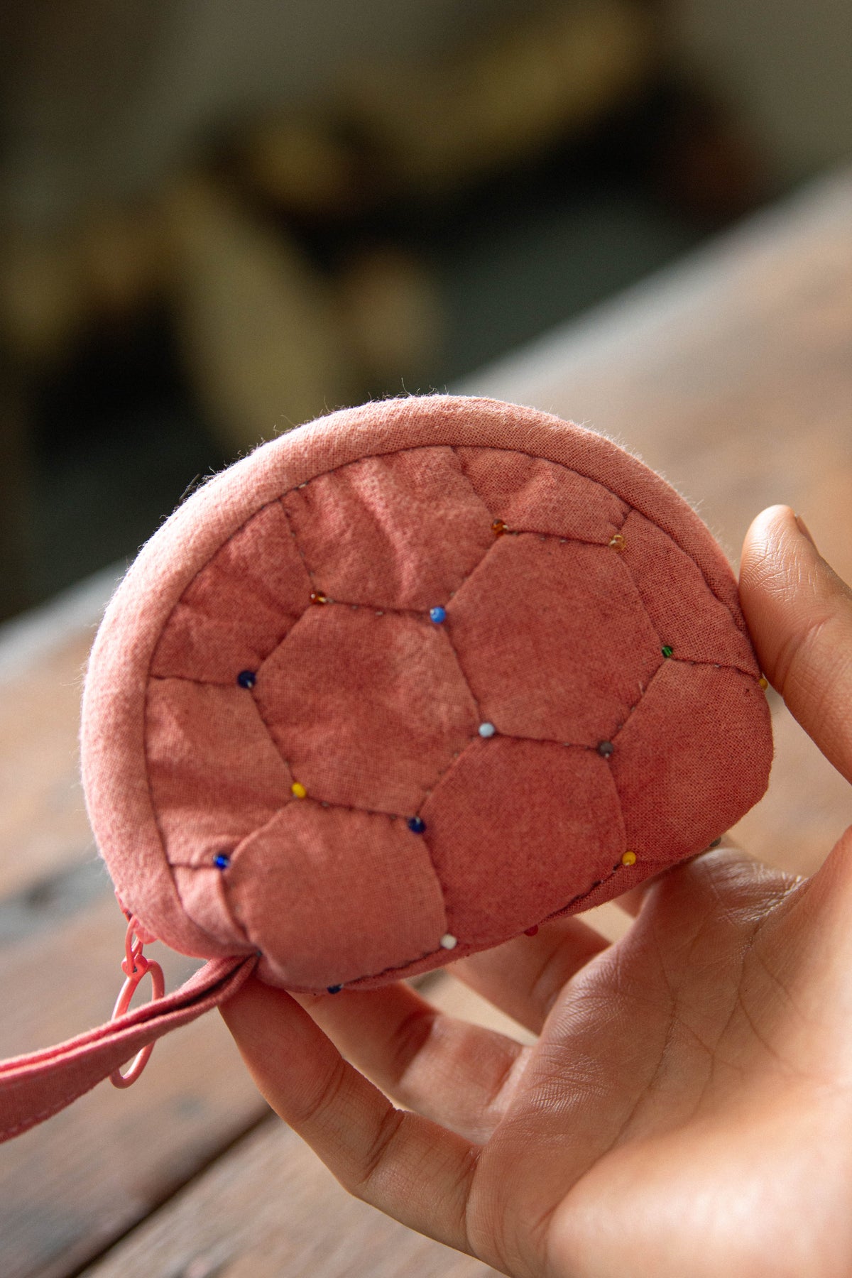 Qi Mei | Hand-Quilted Patchwork Pouch