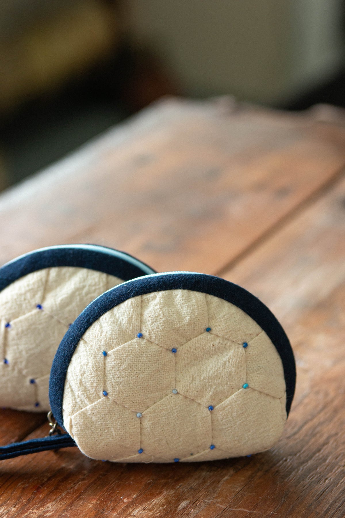 Qi Mei | Hand-Quilted Patchwork Pouch