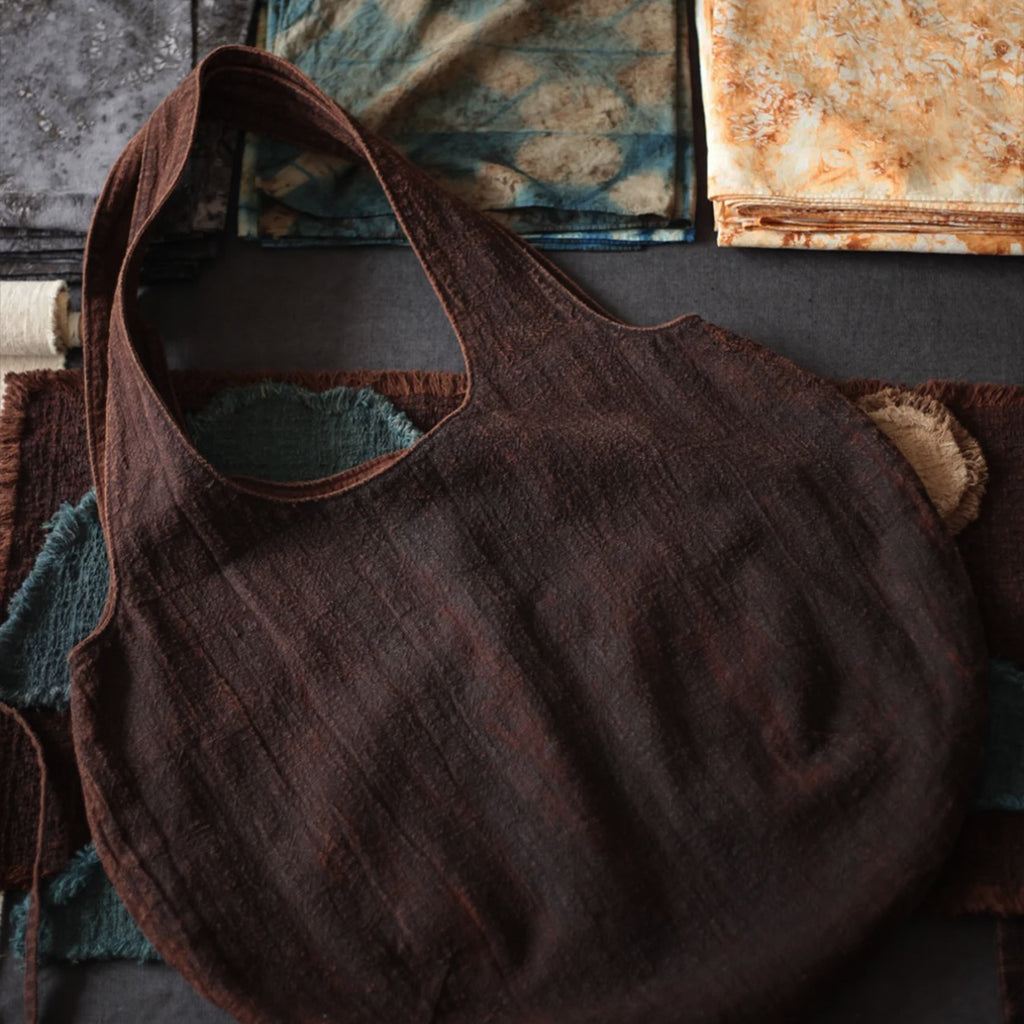 Wen Zi | Natural Persimmon Dyed Round Tote